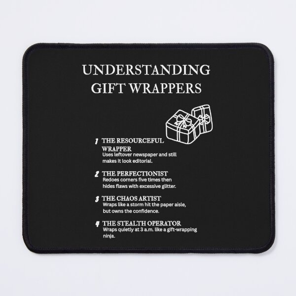 Item preview, Understanding Gift Wrappers – Holiday Wrapping Humor for All – Black designed and sold by PsyFlow35.