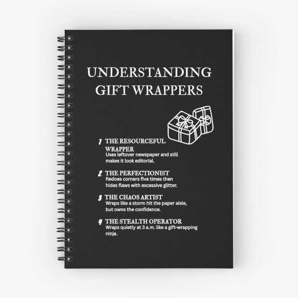 Item preview, Understanding Gift Wrappers – Holiday Wrapping Humor for All – Black designed and sold by PsyFlow35.