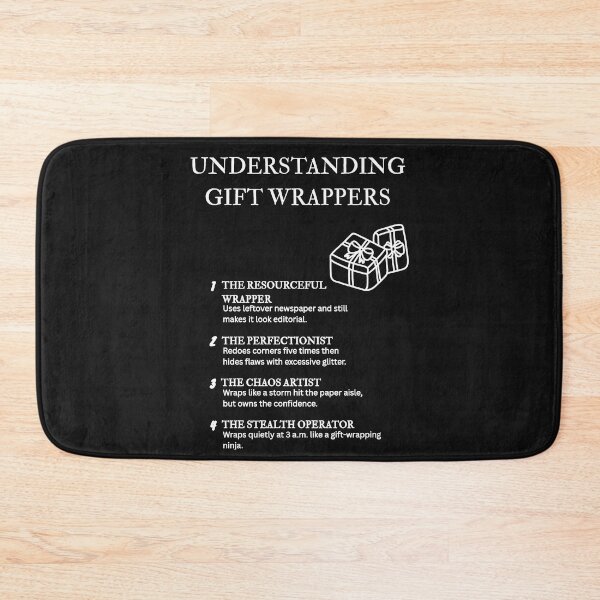 Item preview, Understanding Gift Wrappers – Holiday Wrapping Humor for All – Black designed and sold by PsyFlow35.