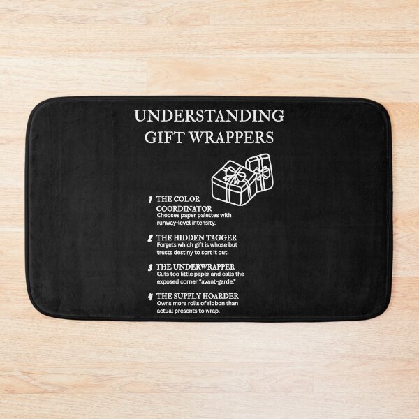 Item preview, Understanding Gift Wrappers – Relatable Seasonal Wrapping Quotes – Black designed and sold by PsyFlow35.