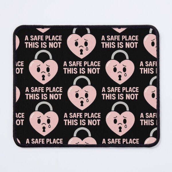 Item preview, This Is Not A Safe Place Sad Heart Lock Design designed and sold by TeeTimeTreasure.