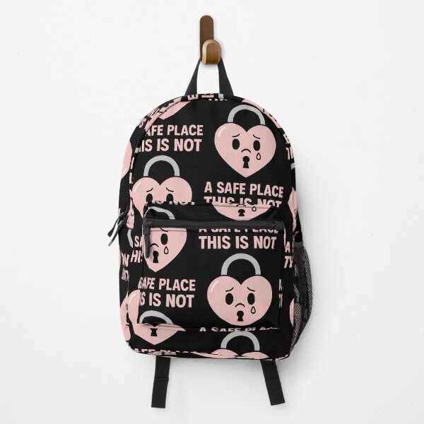 Item preview, This Is Not A Safe Place Sad Heart Lock Design designed and sold by TeeTimeTreasure.