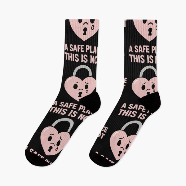 Item preview, This Is Not A Safe Place Sad Heart Lock Design designed and sold by TeeTimeTreasure.