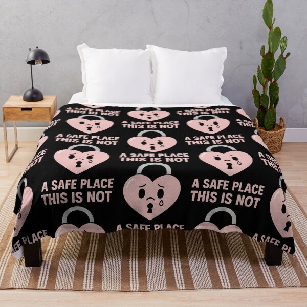 Item preview, This Is Not A Safe Place Sad Heart Lock Design designed and sold by TeeTimeTreasure.