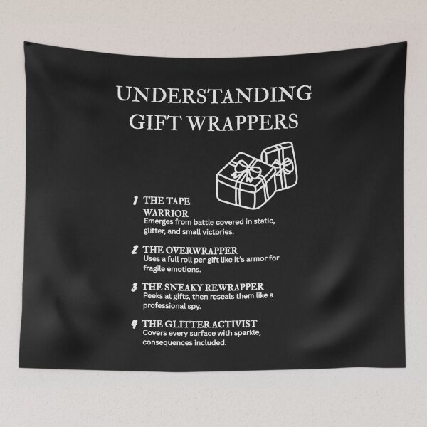 Item preview, Understanding Gift Wrappers – Hilarious Wrapping Fails & Wins – Black designed and sold by PsyFlow35.