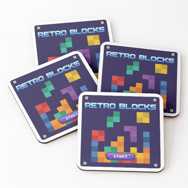 Item preview, Retro Blocks - Vintage Pixel Puzzle Game Design - 8-bit designed and sold by retrologie.