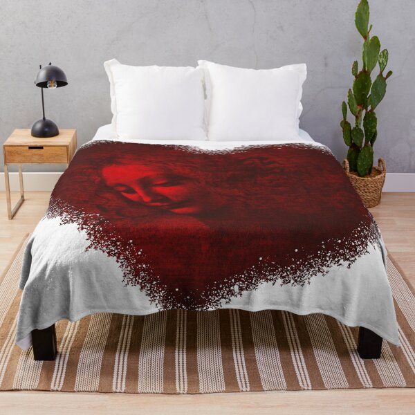 Item preview, Love Grunge Red Heart Shape La Scapigliata - Leonardo da Vinci's Enigmatic Renaissance Beauty: Timeless Portrait of Grace and Mystery designed and sold by pelagio.