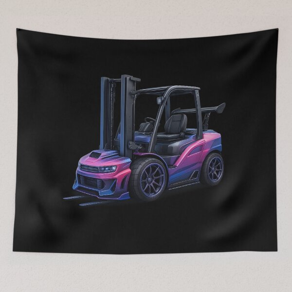 Item preview, Tuned forklift with racing spoiler neon pink designed and sold by mandigooo.