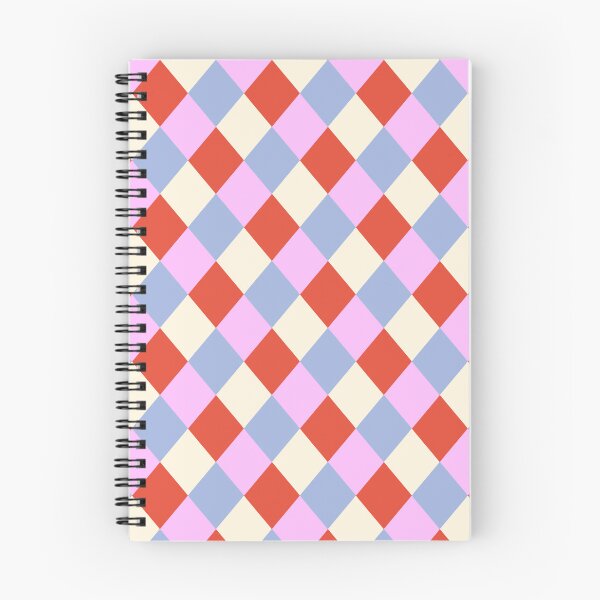 Item preview, Harlequin pattern red, pink and blue designed and sold by Aralma.