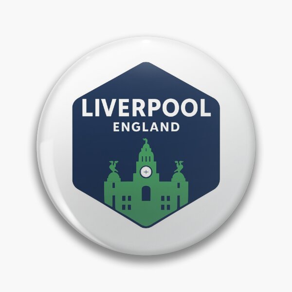 Item preview, Liverpool England Travel Badge Design – Royal Liver Building Illustration designed and sold by Pokah79.