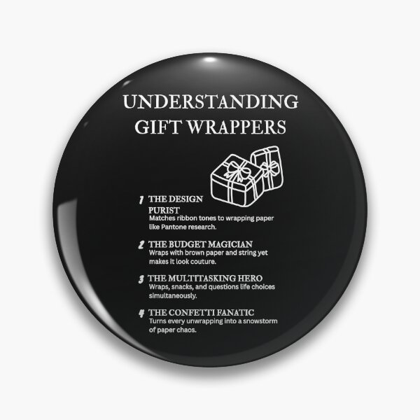 Item preview, Understanding Gift Wrappers – Wrapping Humor Every Holiday – Black designed and sold by PsyFlow35.