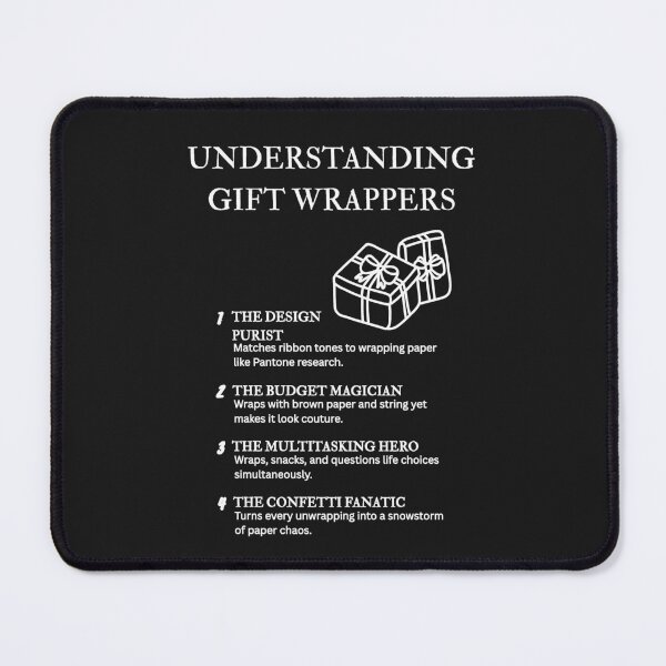 Item preview, Understanding Gift Wrappers – Wrapping Humor Every Holiday – Black designed and sold by PsyFlow35.