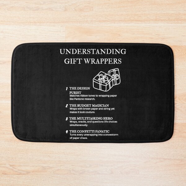 Item preview, Understanding Gift Wrappers – Wrapping Humor Every Holiday – Black designed and sold by PsyFlow35.