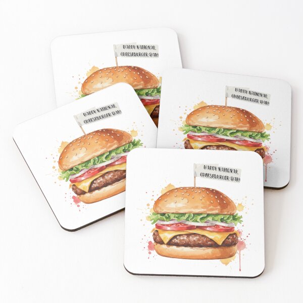 Item preview, National Cheeseburger Day Celebration - Watercolour Design designed and sold by Heart&Star.