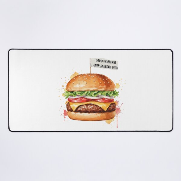 Item preview, National Cheeseburger Day Celebration - Watercolour Design designed and sold by Heart&Star.