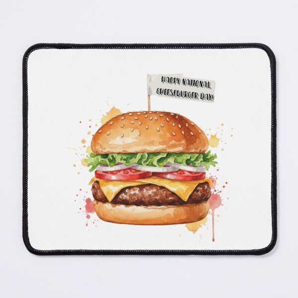 Item preview, National Cheeseburger Day Celebration - Watercolour Design designed and sold by Heart&Star.