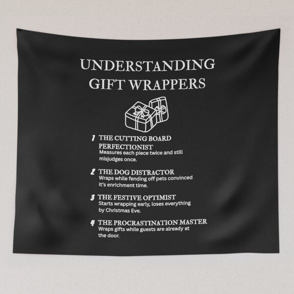 Item preview, Funny Gift Wrappers – Understanding Holiday Chaos & Tape – Black designed and sold by PsyFlow35.