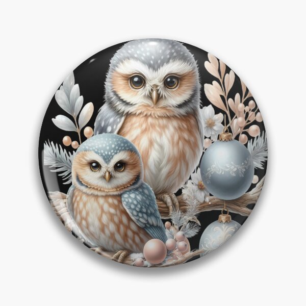 Item preview, Winter christmas owls, fantasy art designed and sold by LoneAngel.