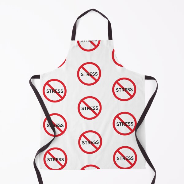 Item preview, No Stress – Minimalist Prohibition Sign with Text “STRESS” on White Background designed and sold by PixelVibe782.