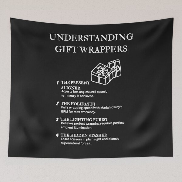 Item preview, Understanding Gift Wrappers – Stressful Holiday Humor Collection – Black designed and sold by PsyFlow35.