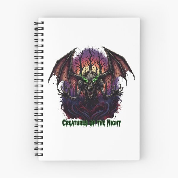 Item preview, CREATURES OF THE NIGHT Horror Demon with Bat Wings and Green Eyes designed and sold by NewYorkColours.