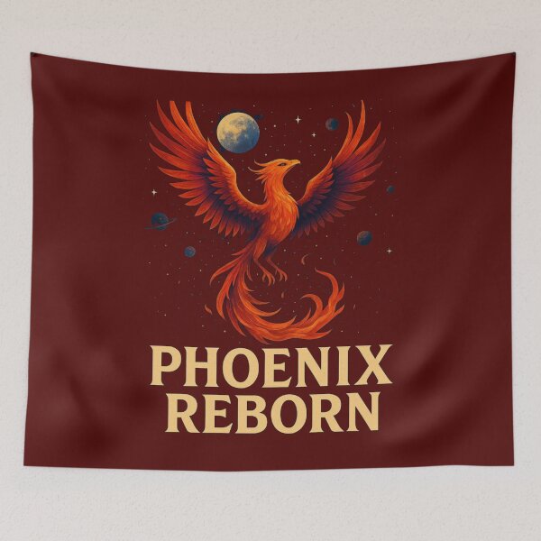Item preview, Phoenix Reborn T-Shirt | Rising Fire Bird Design | Mythical Rebirth & Strength Symbol | Cosmic Flame Aesthetic Tee designed and sold by KDesignCrafts.
