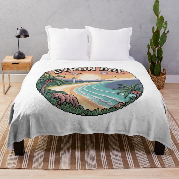 Item preview, Byron Bay Australia Pixel Sunset Beach designed and sold by CircinusStore.
