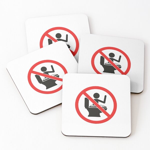 Item preview, No Bathing in Toilet – Funny Prohibition Sign with Human Silhouette and WC Symbol designed and sold by PixelVibe782.