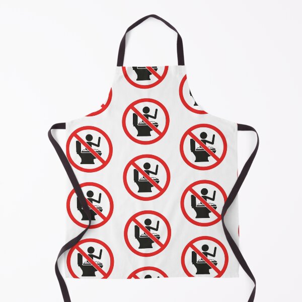 Item preview, No Bathing in Toilet – Funny Prohibition Sign with Human Silhouette and WC Symbol designed and sold by PixelVibe782.