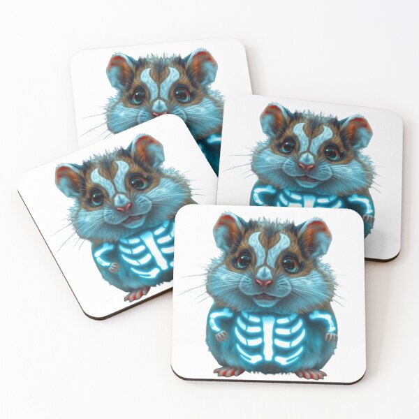 Item preview, Glowing Skeleton Hamster – Kawaii and Macabre Halloween designed and sold by ReineDingo.