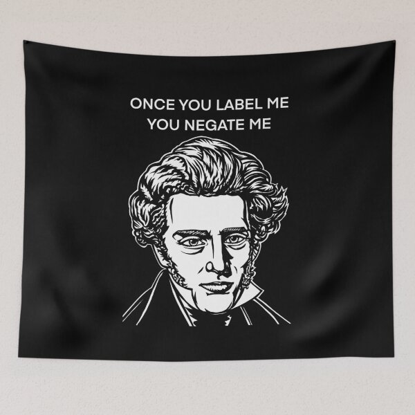 Item preview, SOREN KIERKEGAARD quoting himself .1 - ink portrait designed and sold by lautir.