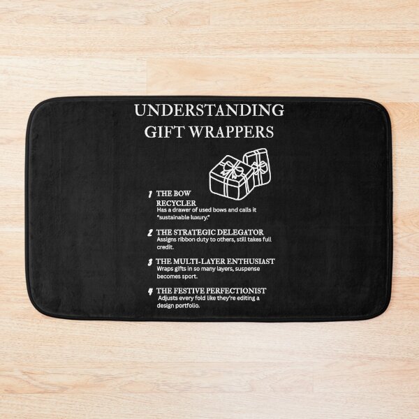 Item preview, Understanding Gift Wrappers – Relatable Christmas Wrapping Fun – Black designed and sold by PsyFlow35.