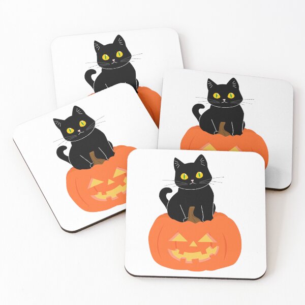 Item preview, Black cat and pumpkin, black cat on top of the pumpkin, Halloween month designed and sold by Aome22.