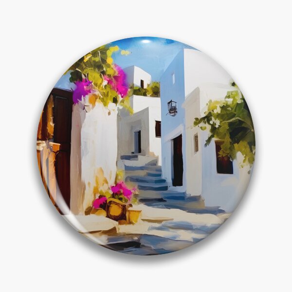 Item preview, Lindos village designed and sold by Island Art Studios.