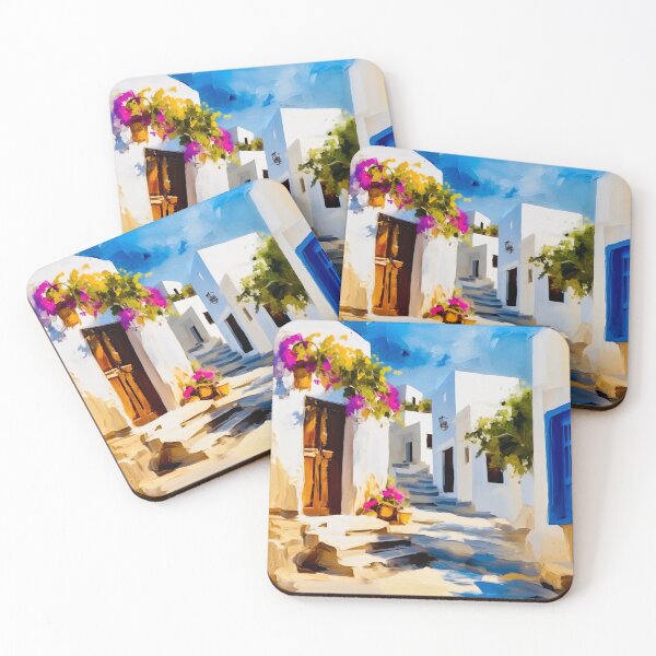 Item preview, Lindos village designed and sold by Island Art Studios.