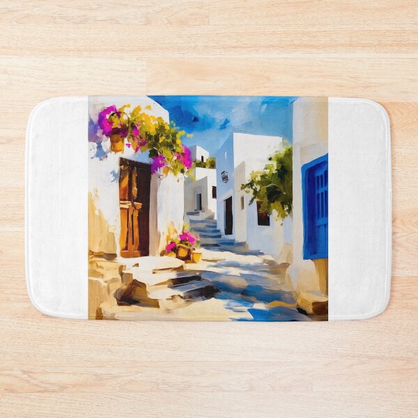 Item preview, Lindos village designed and sold by Island Art Studios.