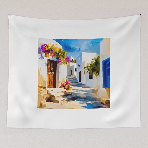 Item preview, Lindos village designed and sold by Island Art Studios.