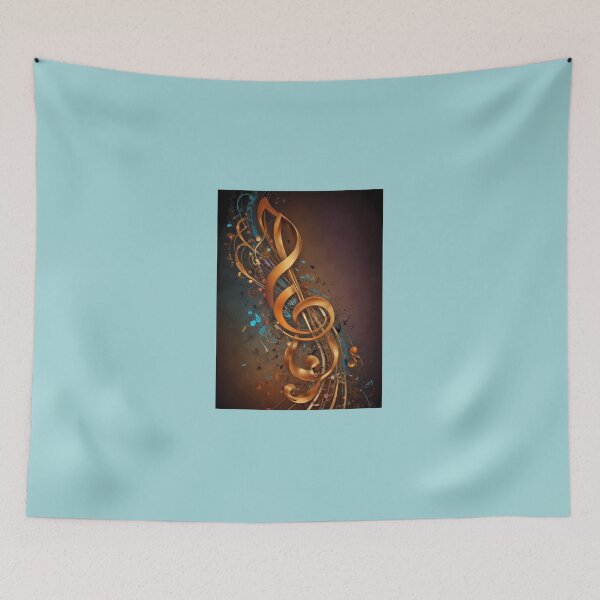 Item preview, Musical-Notes-Flowing-Pattern-Print-Design designed and sold by RossIsaac57.