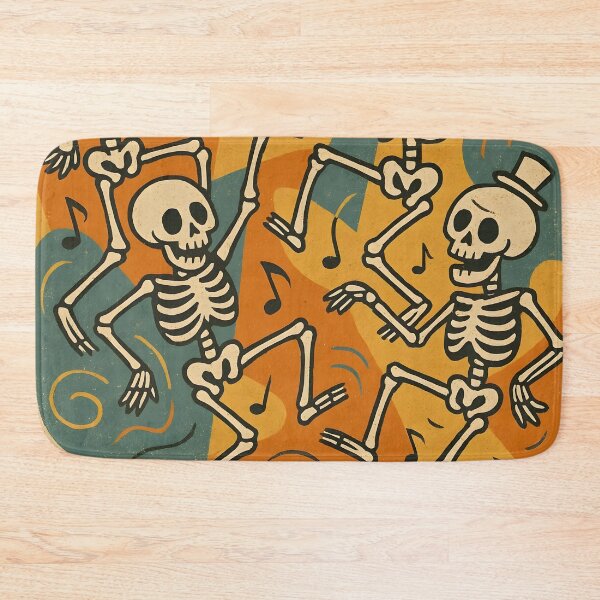 Item preview, Retro Dancing Skeletons 1950s Halloween Art designed and sold by AI-Only Creations.