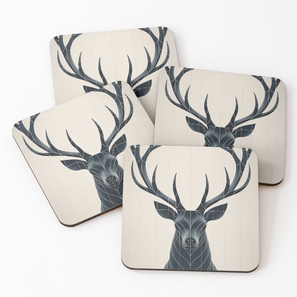 Item preview, Silent Stag - Minimal Geometric Deer designed and sold by MagicWander.