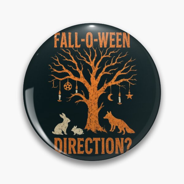 Item preview, FALL-O-WEEN Direction? Vintage Halloween Tree and Animals Design designed and sold by Syrupulse.
