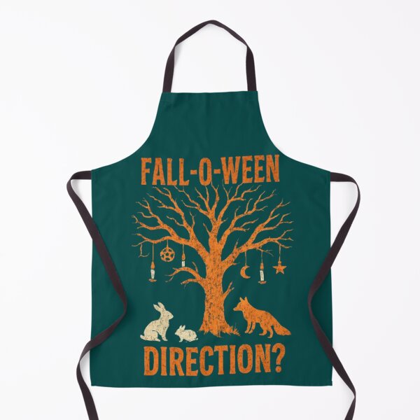 Item preview, FALL-O-WEEN Direction? Vintage Halloween Tree and Animals Design designed and sold by Syrupulse.