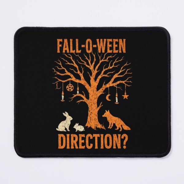 Item preview, FALL-O-WEEN Direction? Vintage Halloween Tree and Animals Design designed and sold by Syrupulse.