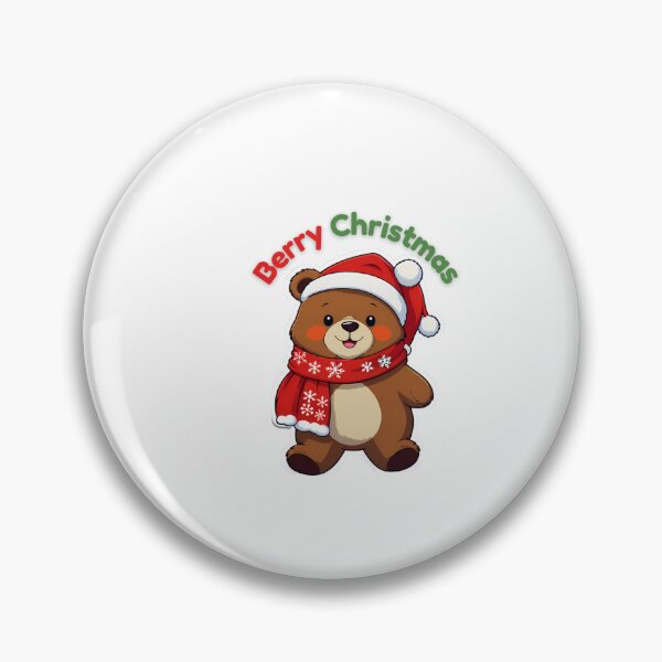 Item preview, Cute Bear Christmas Sticker - Beary Merry Holiday Santa Hat Winter designed and sold by ZKCreations.