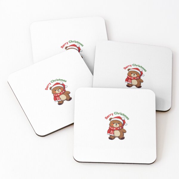 Item preview, Cute Bear Christmas Sticker - Beary Merry Holiday Santa Hat Winter designed and sold by ZKCreations.