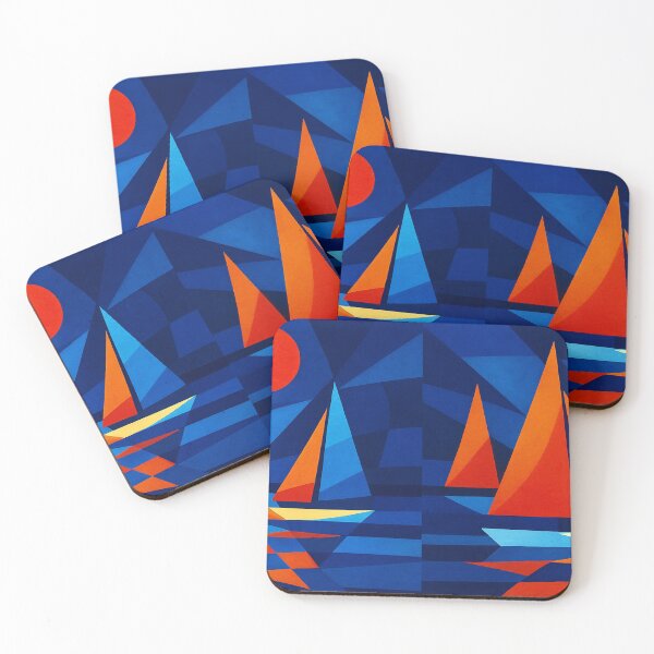 Item preview, Nighttime boats in motion designed and sold by Sigtrix.