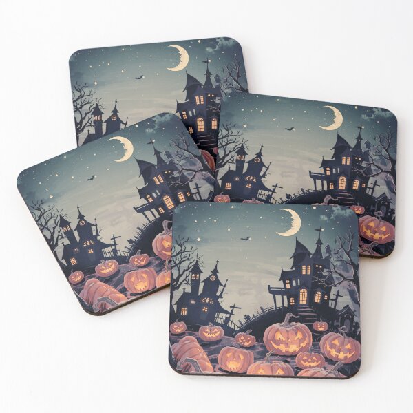 Item preview, Vintage Haunted House Halloween Aesthetic, Spooky Retro Ghost Mansion, Classic Gothic Horror Art designed and sold by TheMysticNook.