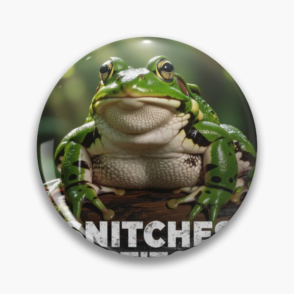 Item preview, Anti-ICE Frog Sticker – Snitches Get Stitches Protest Art designed and sold by WhimsyByPaul.redbubble.com.