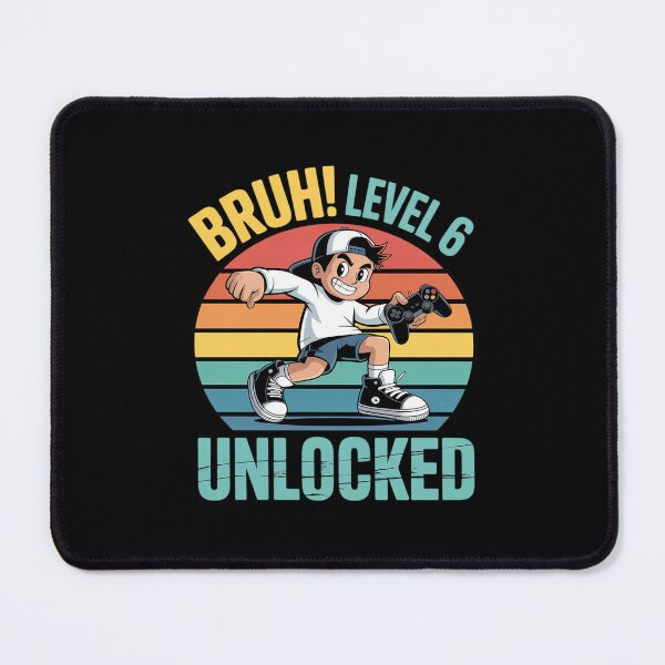 Item preview, Kids 6 Year Old Birthday Dabbing Boy Bruh 6th level unlocked designed and sold by BeetleMalon.