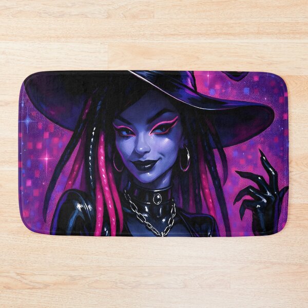 Item preview, Y2K Cyber Goth Witch Halloween Art designed and sold by AI-Only Creations.